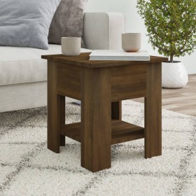 Engineered wood brown oak coffee table 40x40x42 cm by vidaXL, Coffee table - Ref: Foro24-813082, Price: 31,79 €, Discount: %