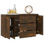 Sideboard with 3 smoked oak drawers 120x41x75 cm by vidaXL, Sideboards - Ref: Foro24-813062, Price: 142,84 €, Discount: %