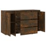 Sideboard with 3 smoked oak drawers 120x41x75 cm by vidaXL, Sideboards - Ref: Foro24-813062, Price: 142,84 €, Discount: %