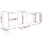 Mueble de TV madera contrachapada blanco brillo 146,5x35x50 cm de vidaXL, Muebles TV - Ref: Foro24-809815, Precio: 56,71 €, D...