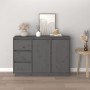 Solid gray pine wood sideboard 111x34x75 cm by vidaXL, Sideboards - Ref: Foro24-813806, Price: 125,96 €, Discount: %