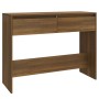 Engineered wood brown oak console table 100x35x76.5 cm by vidaXL, Side tables - Ref: Foro24-813037, Price: 57,14 €, Discount: %