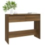 Engineered wood brown oak console table 100x35x76.5 cm by vidaXL, Side tables - Ref: Foro24-813037, Price: 57,14 €, Discount: %