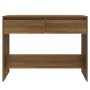 Engineered wood brown oak console table 100x35x76.5 cm by vidaXL, Side tables - Ref: Foro24-813037, Price: 57,14 €, Discount: %