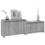 Mueble de TV madera de ingeniería gris ahumado 146,5x35x50 cm de vidaXL, Muebles TV - Ref: Foro24-813027, Precio: 59,31 €, De...