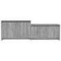 Smoked gray engineered wood TV cabinet 146.5x35x50 cm by vidaXL, TV Furniture - Ref: Foro24-813027, Price: 59,31 €, Discount: %