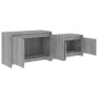 Smoked gray engineered wood TV cabinet 146.5x35x50 cm by vidaXL, TV Furniture - Ref: Foro24-813027, Price: 59,31 €, Discount: %