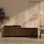 Engineered wood TV stand in brown oak, 146.5x35x50 cm by vidaXL, TV Furniture - Ref: Foro24-813028, Price: 59,64 €, Discount: %