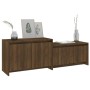 Engineered wood TV stand in brown oak, 146.5x35x50 cm by vidaXL, TV Furniture - Ref: Foro24-813028, Price: 59,64 €, Discount: %