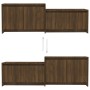 Engineered wood TV stand in brown oak, 146.5x35x50 cm by vidaXL, TV Furniture - Ref: Foro24-813028, Price: 59,64 €, Discount: %