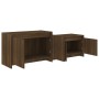 Engineered wood TV stand in brown oak, 146.5x35x50 cm by vidaXL, TV Furniture - Ref: Foro24-813028, Price: 59,64 €, Discount: %