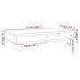 Solid black pine wood monitor stand 60x27x14 cm by vidaXL, Computer bases and risers - Ref: Foro24-814003, Price: 34,90 €, Di...