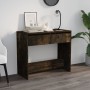 Smoked oak engineered wood console table 89x41x76.5 cm by vidaXL, Side tables - Ref: Foro24-812999, Price: 44,08 €, Discount: %