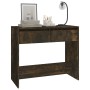 Smoked oak engineered wood console table 89x41x76.5 cm by vidaXL, Side tables - Ref: Foro24-812999, Price: 44,08 €, Discount: %