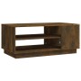 Mesa de centro madera de ingeniería roble ahumado 102x55x43 cm de vidaXL, Mesas de centro - Ref: Foro24-813083, Precio: 53,35...