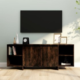 Mueble de TV madera de ingeniería roble ahumado 130x35x50 cm de vidaXL, Muebles TV - Ref: Foro24-813053, Precio: 75,61 €, Des...