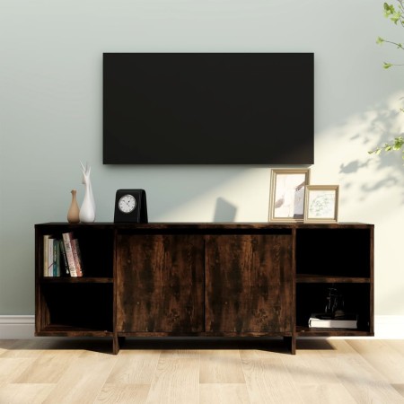 Mueble de TV madera de ingeniería roble ahumado 130x35x50 cm de vidaXL, Muebles TV - Ref: Foro24-813053, Precio: 83,99 €, Des...