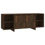 Smoked oak engineered wood TV cabinet 130x35x50 cm by vidaXL, TV Furniture - Ref: Foro24-813053, Price: 75,61 €, Discount: %