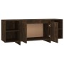 Smoked oak engineered wood TV cabinet 130x35x50 cm by vidaXL, TV Furniture - Ref: Foro24-813053, Price: 75,61 €, Discount: %