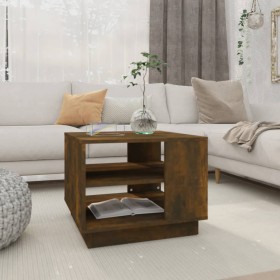 Smoked oak engineered wood coffee table 55x55x43 cm by vidaXL, Coffee table - Ref: Foro24-813086, Price: 47,53 €, Discount: %