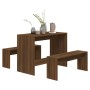 Oak brown engineered wood 3-piece dining set by vidaXL, Furniture sets for kitchens and dining rooms - Ref: Foro24-812971, Pr...