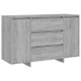 Aparador con 3 cajones gris Sonoma 120x41x75 cm de vidaXL, Aparadores - Ref: Foro24-813063, Precio: 147,99 €, Descuento: %