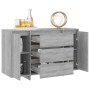 Aparador con 3 cajones gris Sonoma 120x41x75 cm de vidaXL, Aparadores - Ref: Foro24-813063, Precio: 147,99 €, Descuento: %