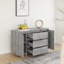 Aparador con 3 cajones gris Sonoma 120x41x75 cm de vidaXL, Aparadores - Ref: Foro24-813063, Precio: 147,99 €, Descuento: %