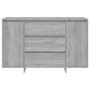 Aparador con 3 cajones gris Sonoma 120x41x75 cm de vidaXL, Aparadores - Ref: Foro24-813063, Precio: 147,99 €, Descuento: %