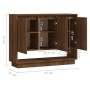 Aparador de madera de ingeniería roble marrón 97x31x75 cm de vidaXL, Aparadores - Ref: Foro24-812989, Precio: 79,99 €, Descue...