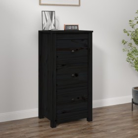 Aparador de madera maciza de pino negro 40x35x80 cm de vidaXL, Aparadores - Ref: Foro24-813747, Precio: 92,00 €, Descuento: %