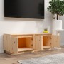 Solid pine wood TV stand 110x34x40 cm by vidaXL, TV Furniture - Ref: Foro24-813849, Price: 84,46 €, Discount: %