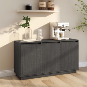 Solid gray pine wood sideboard 111x34x60 cm by vidaXL, Sideboards - Ref: Foro24-813811, Price: 92,99 €, Discount: %