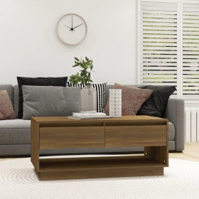 Oak brown engineered wood coffee table 102.5x55x44 cm by vidaXL, Coffee table - Ref: Foro24-812980, Price: 88,63 €, Discount: %