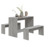 Set de comedor 3 pzas madera de ingeniería gris Sonoma de vidaXL, muebles para cocinas y comedores - Ref: Foro24-812970, Prec...