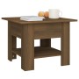 Mesa de centro madera de ingeniería marrón roble 55x55x42 cm de vidaXL, Mesas de centro - Ref: Foro24-813079, Precio: 37,67 €...