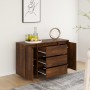 Sideboard with 3 oak brown drawers 120x41x75 cm by vidaXL, Sideboards - Ref: Foro24-813064, Price: 147,99 €, Discount: %