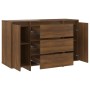 Sideboard with 3 oak brown drawers 120x41x75 cm by vidaXL, Sideboards - Ref: Foro24-813064, Price: 147,99 €, Discount: %