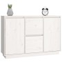 Sideboard aus massivem weißem Kiefernholz, 111 x 34 x 75 cm von vidaXL, Sideboards - Ref: Foro24-814310, Preis: 125,39 €, Rab...