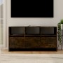 Engineered wood TV stand in smoked oak, 102x37.5x52.5cm by vidaXL, TV Furniture - Ref: Foro24-813023, Price: 64,67 €, Discoun...