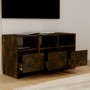 Engineered wood TV stand in smoked oak, 102x37.5x52.5cm by vidaXL, TV Furniture - Ref: Foro24-813023, Price: 64,67 €, Discoun...