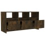 Engineered wood TV stand in smoked oak, 102x37.5x52.5cm by vidaXL, TV Furniture - Ref: Foro24-813023, Price: 64,67 €, Discoun...