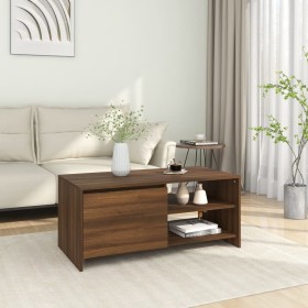 Brown oak plywood coffee table 102x50x45 cm by vidaXL, Coffee table - Ref: Foro24-813034, Price: 69,61 €, Discount: %