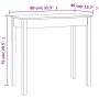 Solid white pine wood console table 80x40x75 cm by vidaXL, Side tables - Ref: Foro24-814245, Price: 68,87 €, Discount: %