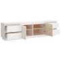 Mueble de TV madera maciza de pino blanco 176x37x47,5 cm de vidaXL, Muebles TV - Ref: Foro24-814320, Precio: 222,79 €, Descue...