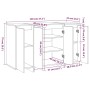 Aparador de madera de ingeniería roble ahumado 120x41x75 cm de vidaXL, Aparadores - Ref: Foro24-813059, Precio: 116,83 €, Des...