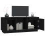 Solid black pine wood TV cabinet 110.5x35x44 cm by vidaXL, TV Furniture - Ref: Foro24-814343, Price: 65,53 €, Discount: %