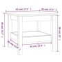 Couchtisch aus massivem weißem Kiefernholz, 45 x 45 x 40 cm von vidaXL, Couchtisch - Ref: Foro24-814265, Preis: 59,31 €, Raba...