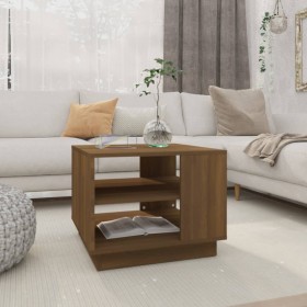 Oak brown engineered wood coffee table 55x55x43 cm by vidaXL, Coffee table - Ref: Foro24-813088, Price: 37,84 €, Discount: %