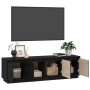 Solid black pine wood TV cabinet 156x37x45 cm by vidaXL, TV Furniture - Ref: Foro24-814398, Price: 101,66 €, Discount: %